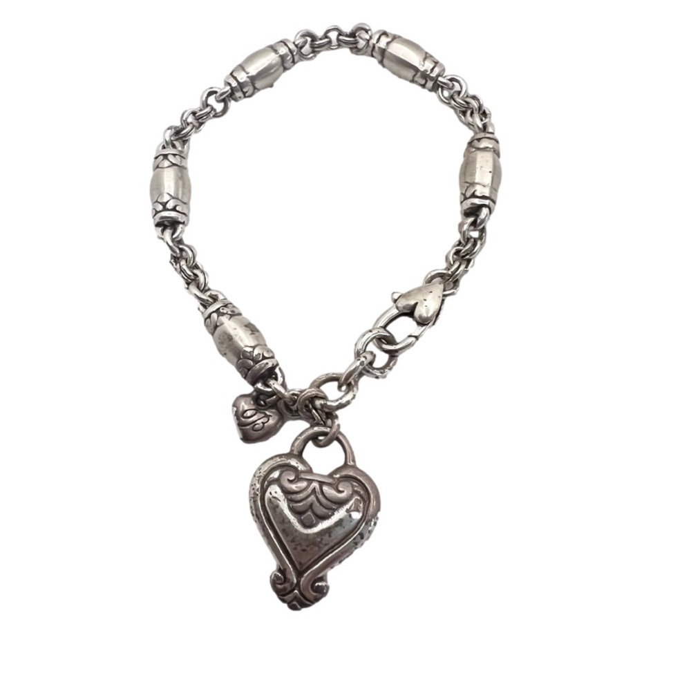 Brighton Blair Silver Tone Charm Heart Bracelet